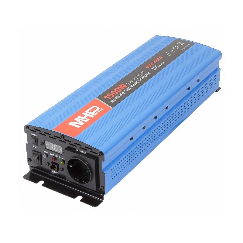Měnič napětí MHPower MSW-1500W, 1500W, 24V/230V, modifikovaná sinus