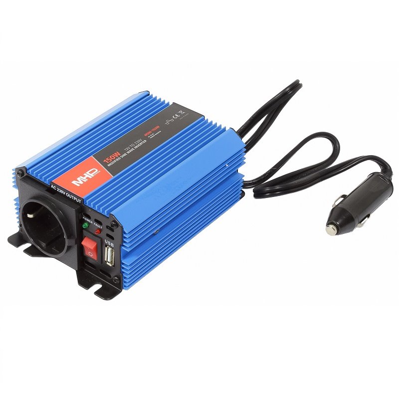 Měnič napětí MHPower MSW-150W, 150W, 12V/230V, modifikovaná sinus