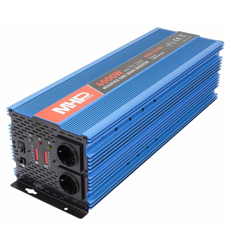 Měnič napětí MHPower MSW-4000W - POUŽITÉ, 4000W, 24V/230V, modifikovaná sinus