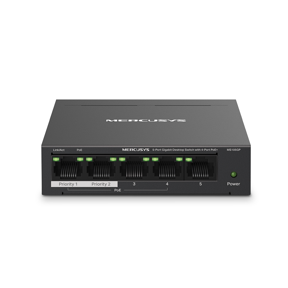 MERCUSYS MS105GP Gigabitový PoE switch, 4x POE