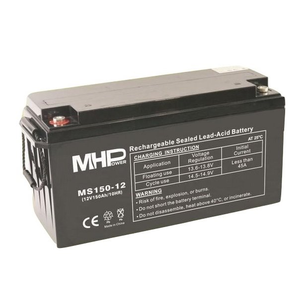 MHPower MS150-12 lead-acid battery AGM 12V/150Ah, Terminal T3 - M8