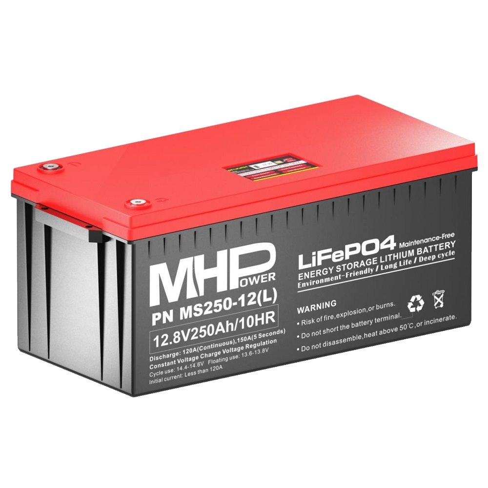 MHPower MS250-12(L) Lithium baterie LiFePO4 12V/250Ah, Terminál LC5 - M8