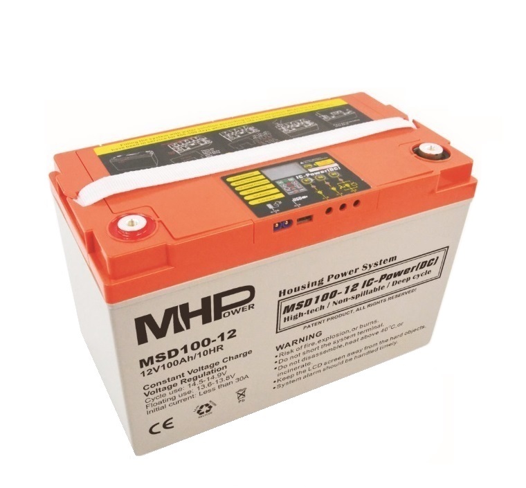 MHPower MSD100-12 Smart akumulátor VRLA-GEL 12V/100Ah, Terminál T3 - M8