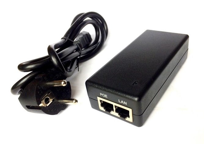 MHPower napájecí POE adaptér 24V 2A 48W pro MikroTik RouterBOARD a ALIX, s 3pinovým napájecím kabelem)
