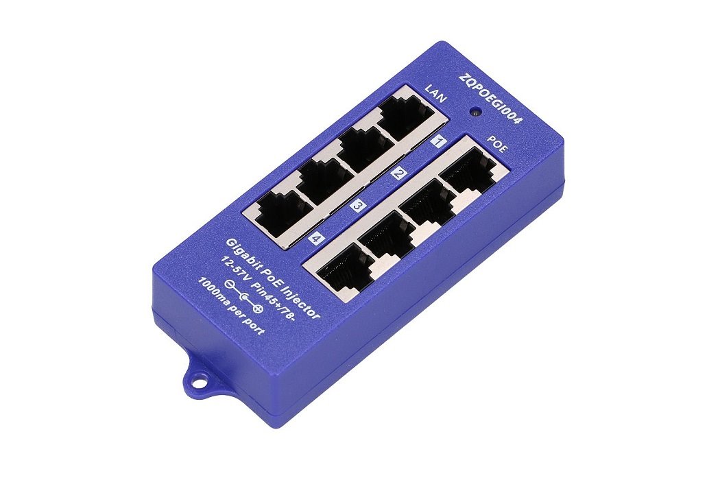 MHPower POE-PAN4-GB Gigabitový stíněný 4-portový PoE panel