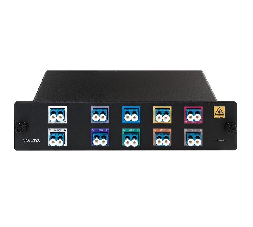 MikroTik CWDM-MUX8A, CWDM MUX/DEMUX modul pro 8 optických tras