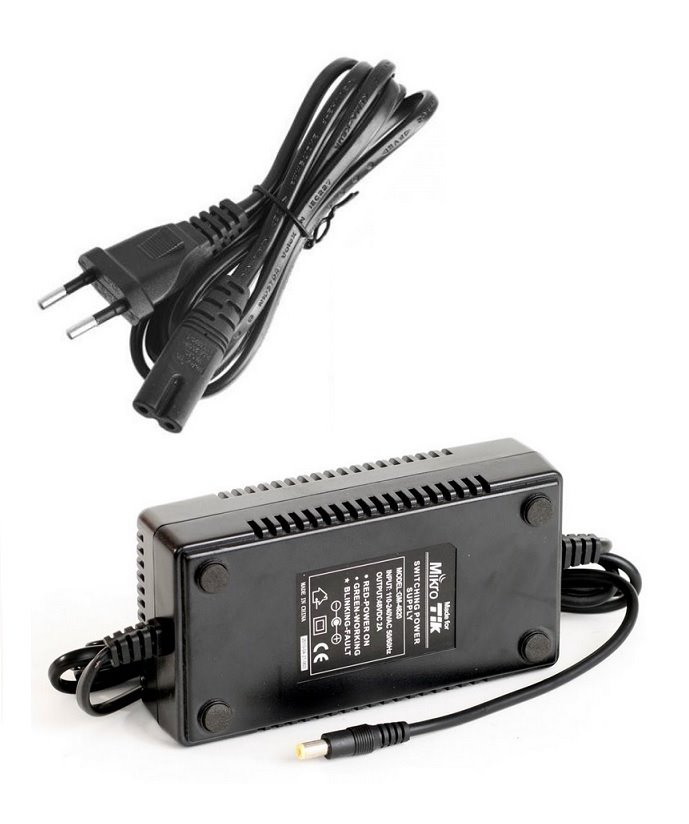 MikroTik OEM napájecí adaptér 48V, 2A, 96W s napájecím kabelem