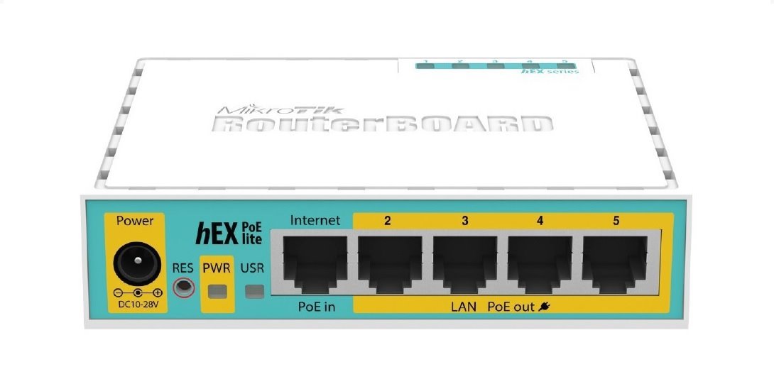 MikroTik RouterBOARD RB750UPr2, hEX PoE lite - POUŽITÉ, 64 MB RAM, 400 MHz, 5x LAN,1x USB, PoE, ROS L4