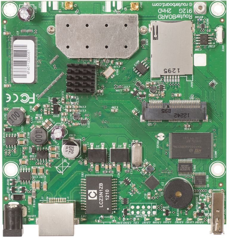 MikroTik RouterBOARD RB912UAG-2HPnD 802.11b/g/n, RouterOS L4, miniPCIe