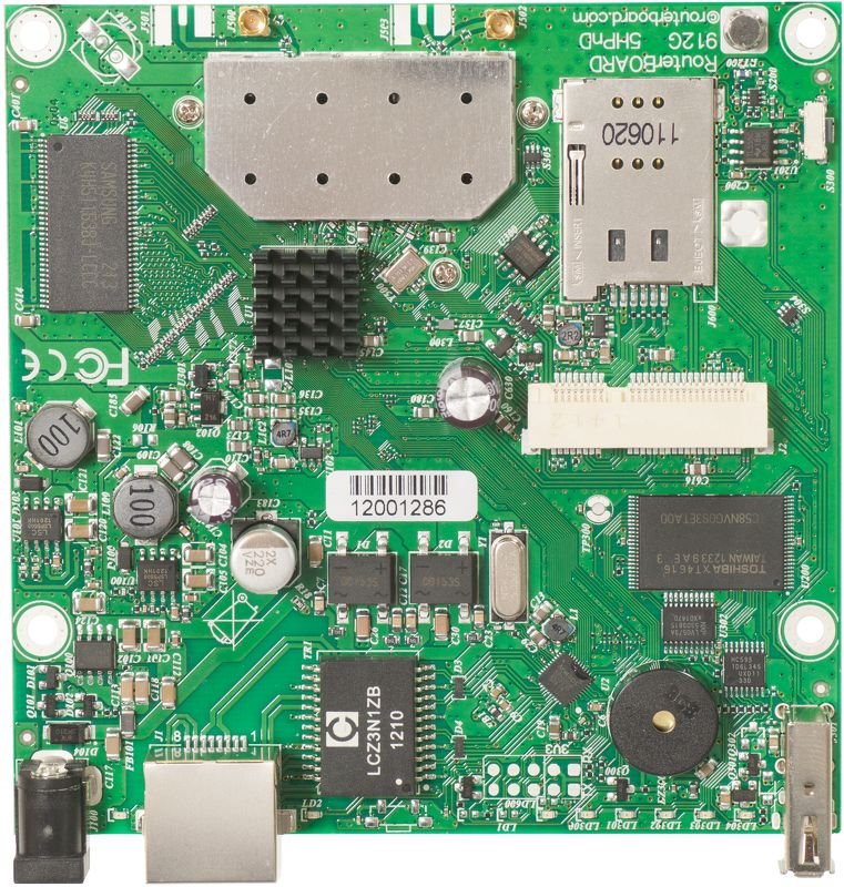 MikroTik RouterBOARD RB912UAG-5HPnD, 802.11a/n, RouterOS L4, 1x miniPCIe, 2x MMCX, 1x LAN, 1x USB, 1x SIM