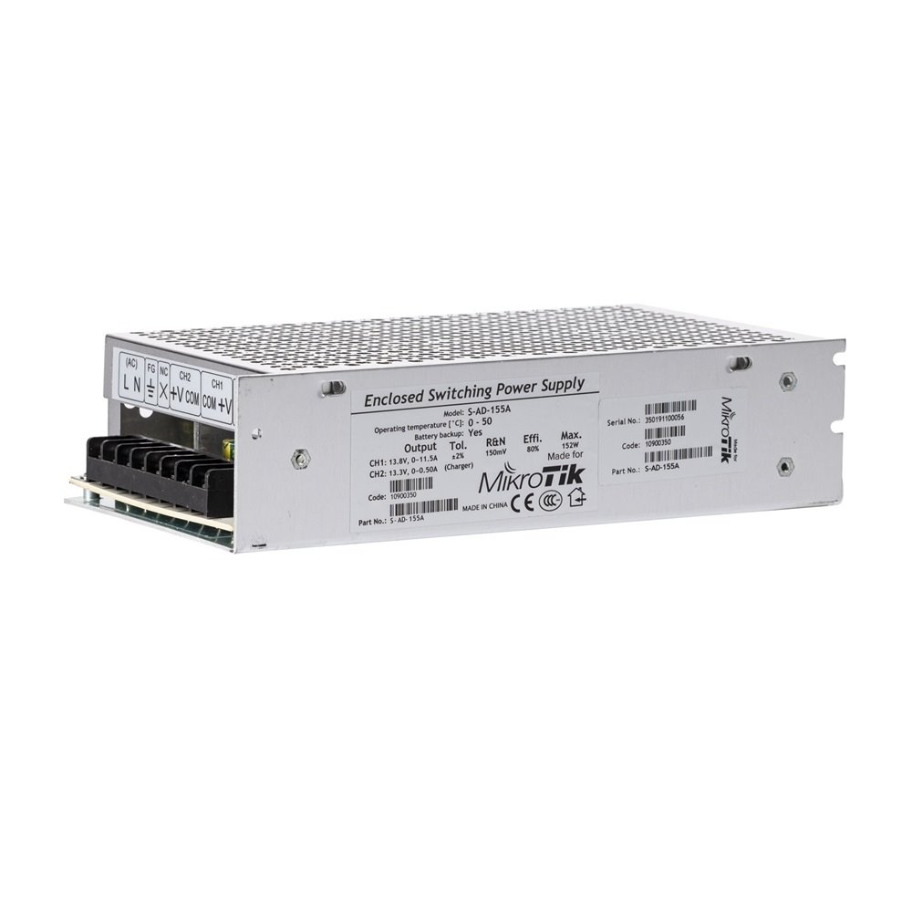 MikroTik S-AD-155A průmyslový zdroj - 13,8V 10,5A, 151,55W