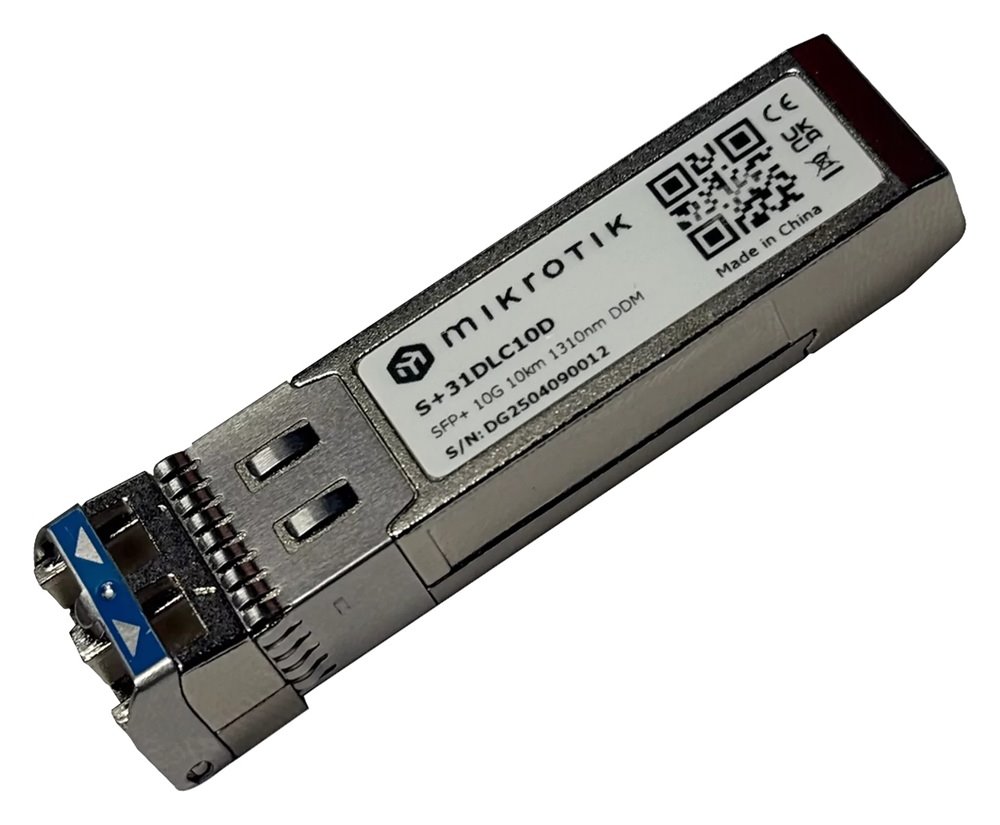 MikroTik SFP+ optický modul S+31DLC10D, SM,10km, 10G, 1310nm