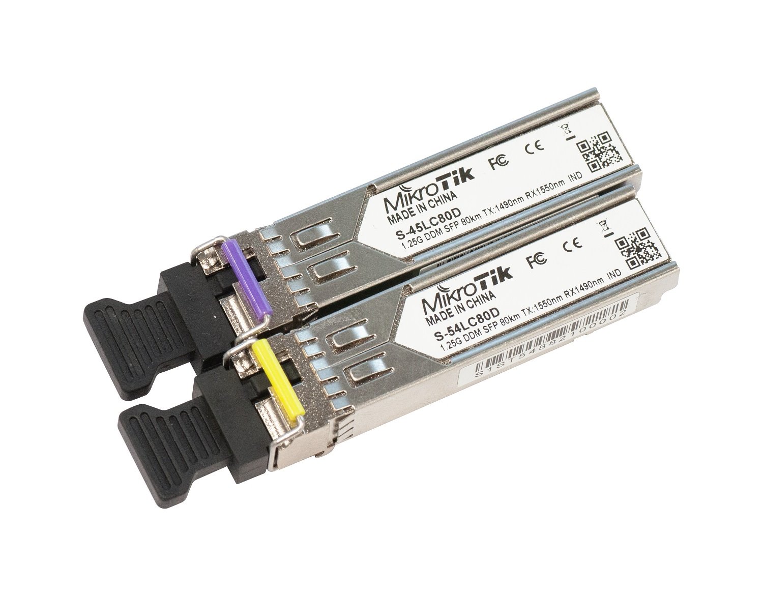 MikroTik SFP optický modul S-45/54LC80D, SM, 80km, 1.25G (pár)