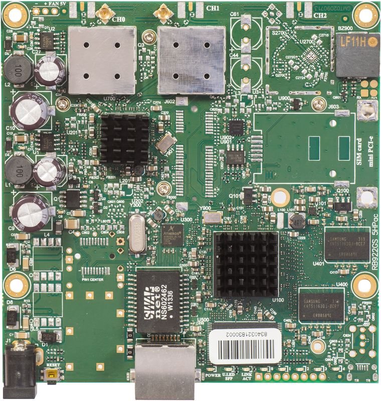 RouterBoard Mikrotik RB911G-5HPacD 802.11ac 2x2 two chain, RouterOS L3, 1xGLAN, 2xMMCX
