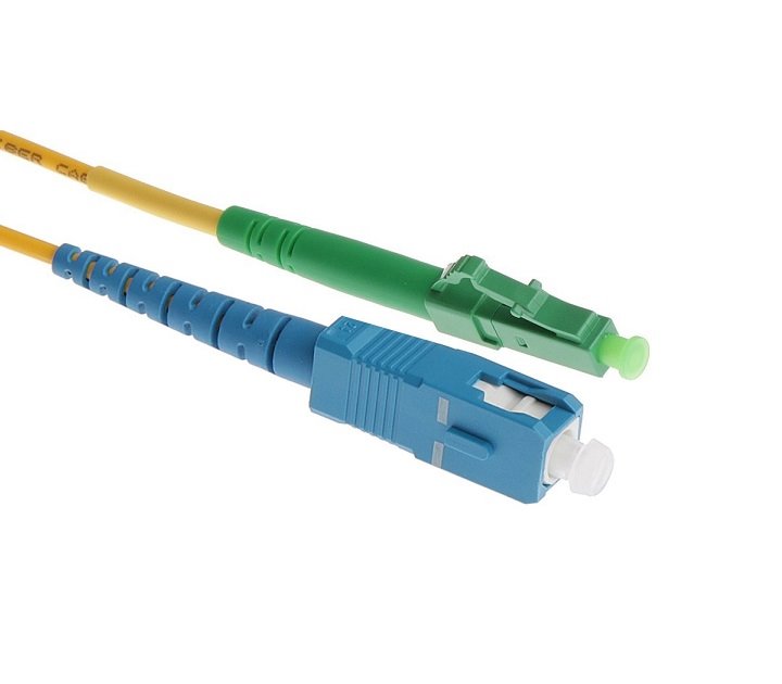 Optický patch kabel, LCapc/SCupc, Simplex, Singlemode 9/125, 3m