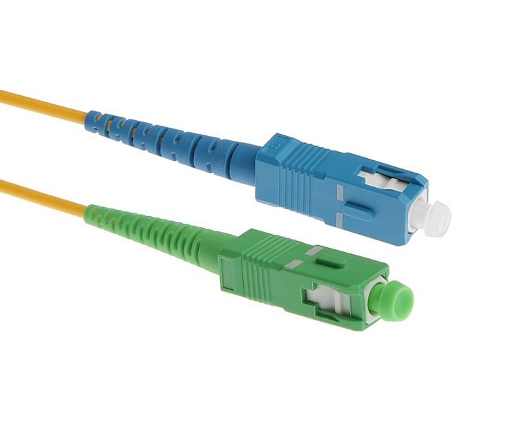 Optický patch kabel, SCupc/SCapc, Simplex, Singlemode 9/125, 2m
