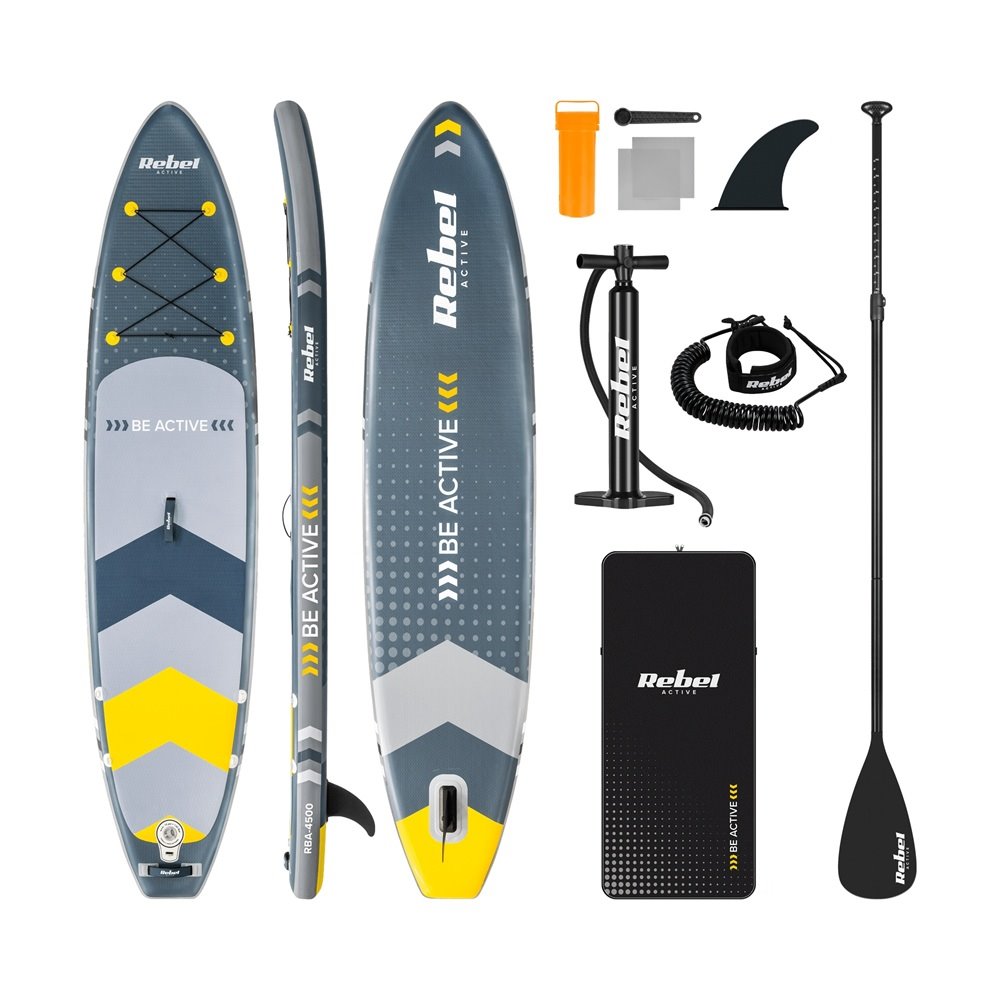 Paddleboard SUP REBEL ACTIVE RBA-4500 - Šedý 11'6" 350x81x15cm