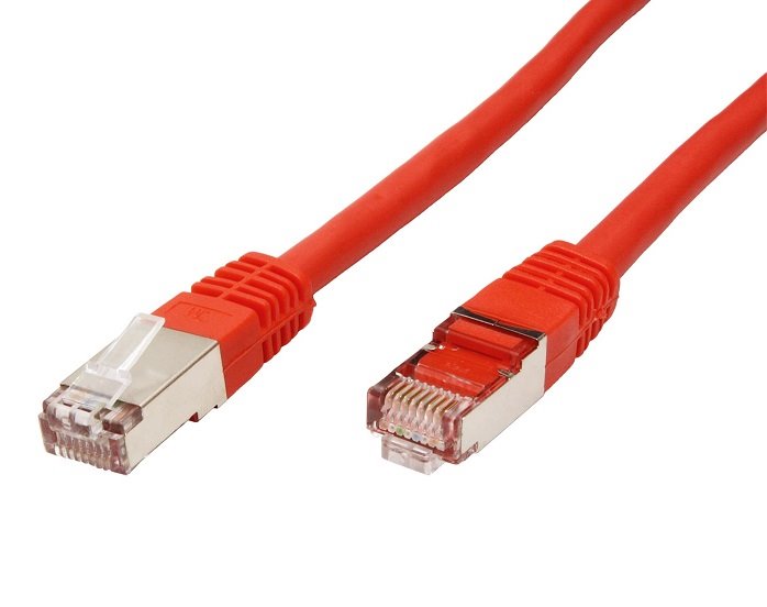 Patch kabel FTP CAT5E, 0,5m - červený