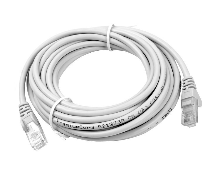 Patch kabel UTP CAT5E, 50m - šedý