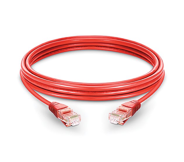 Patch kabel UTP CAT6, 0,25m - červený