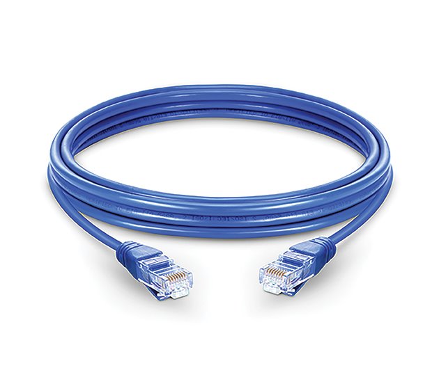 Patch kabel UTP CAT6, 0,25m - modrý