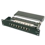Patch panel 8 port Cat. 6 STP 1U/10"