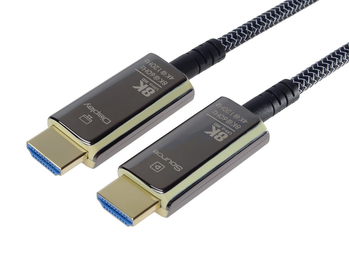 PremiumCord 15m Ultra High Speed HDMI 2.1 optický fiber kabel 8K@60Hz,zlacené