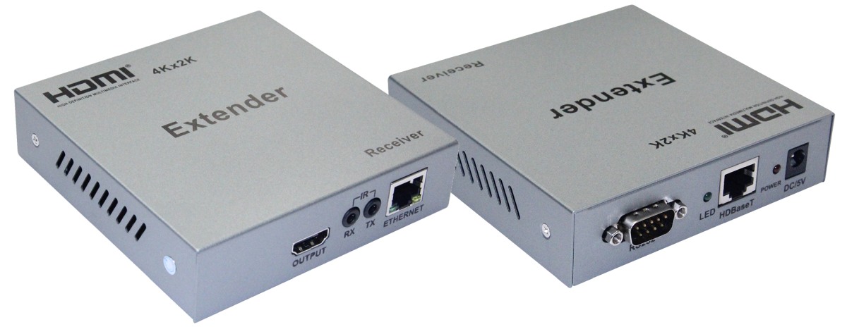 PremiumCord HDMI HDBaseT 4K extender na 100m, over IP, jeden vysílač na více přijímačů