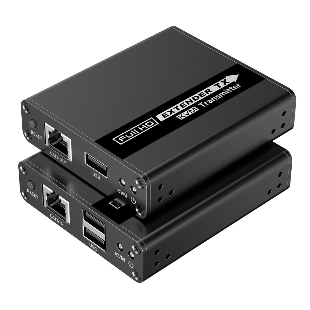 PremiumCord HDMI KVM extender 4K a FULL HD 1080p na 70m s přenosem USB