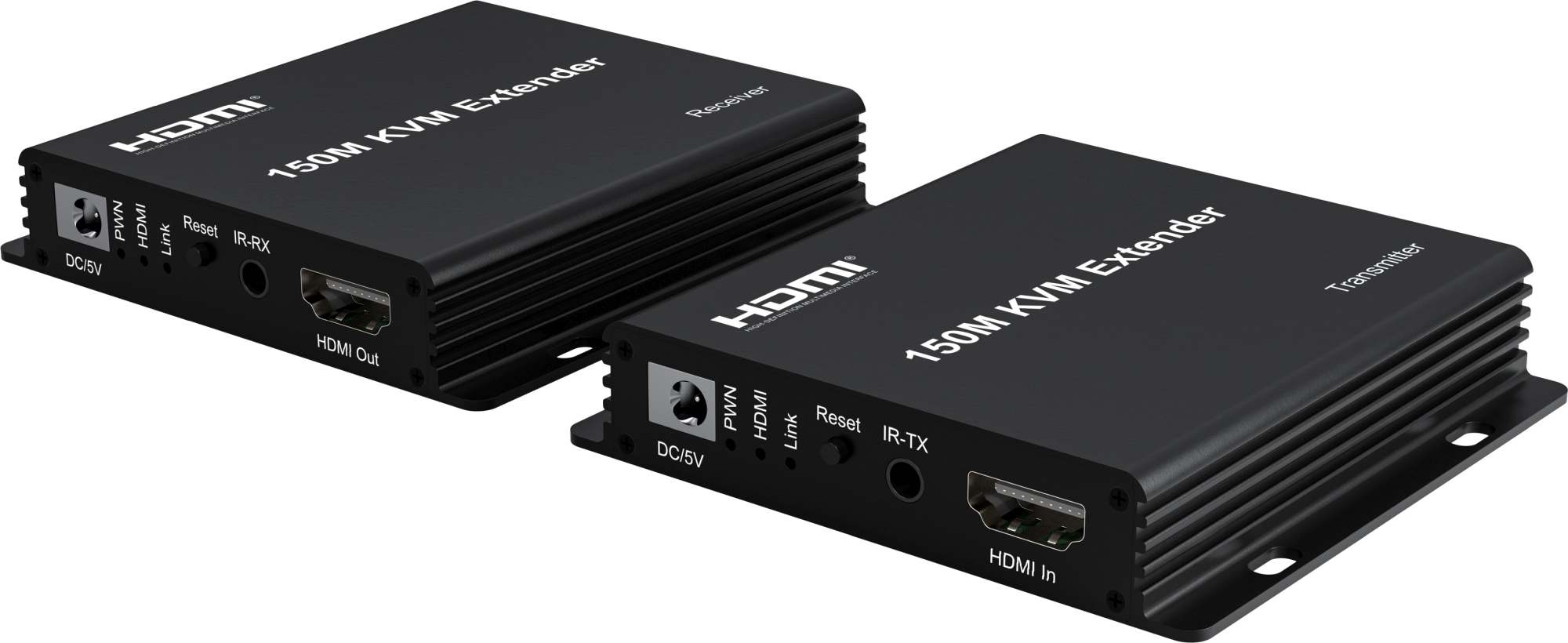 PremiumCord HDMI KVM extender na 150m přes jeden kabel Cat5e/Cat6