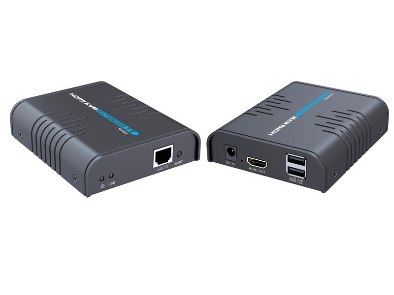 PremiumCord HDMI KVM extender s USB na 120m přes jeden kabel Cat5/6, bez zpoždění