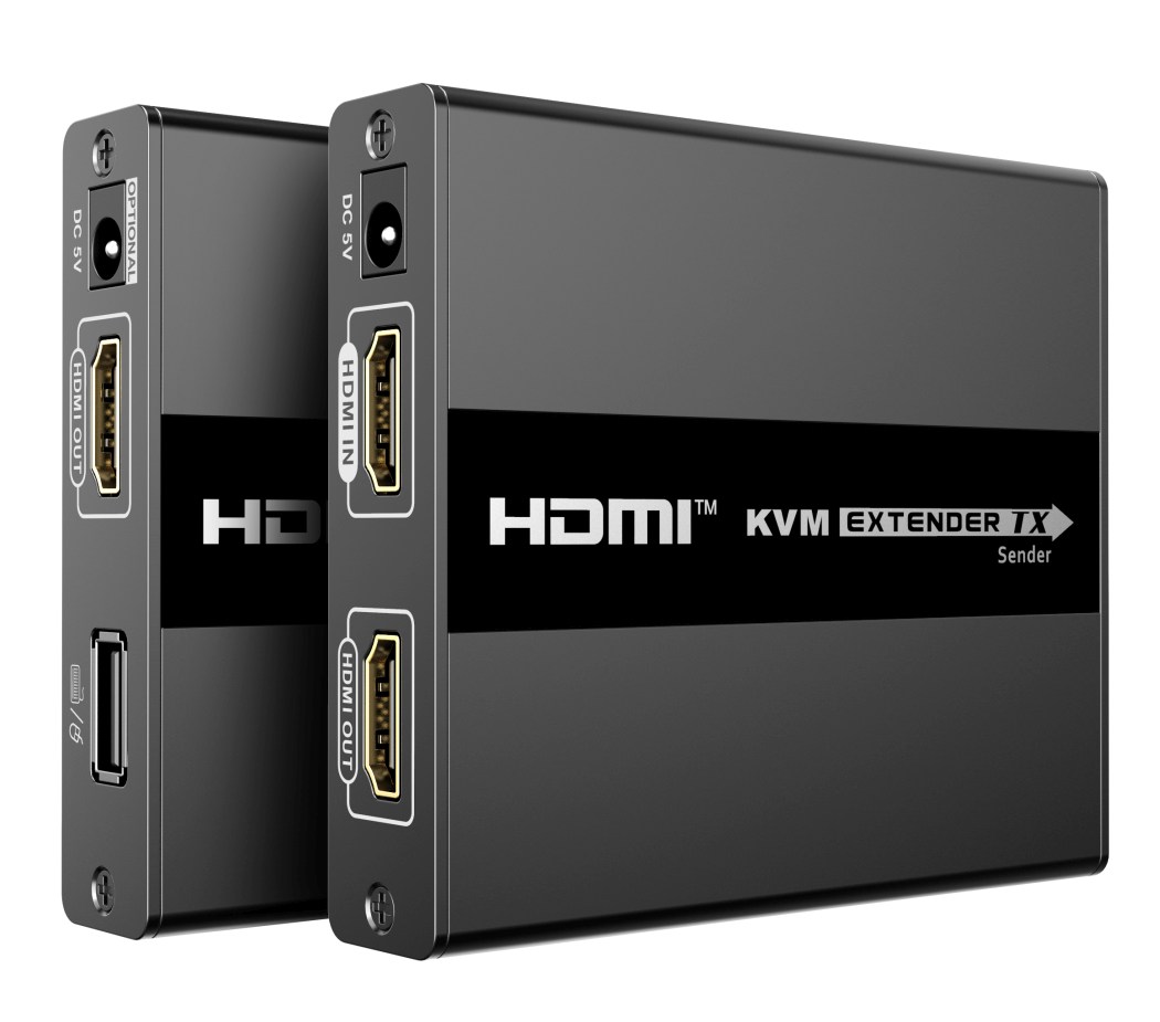 PremiumCord HDMI KVM extender s USB na 60m přes jeden kabel Cat5/6, bez zpoždění