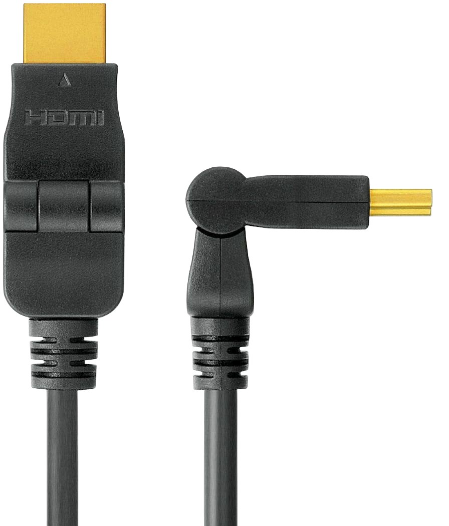 PremiumCord Kabel HDMI A - HDMI A M/M 5m, otočné zlacené konektory