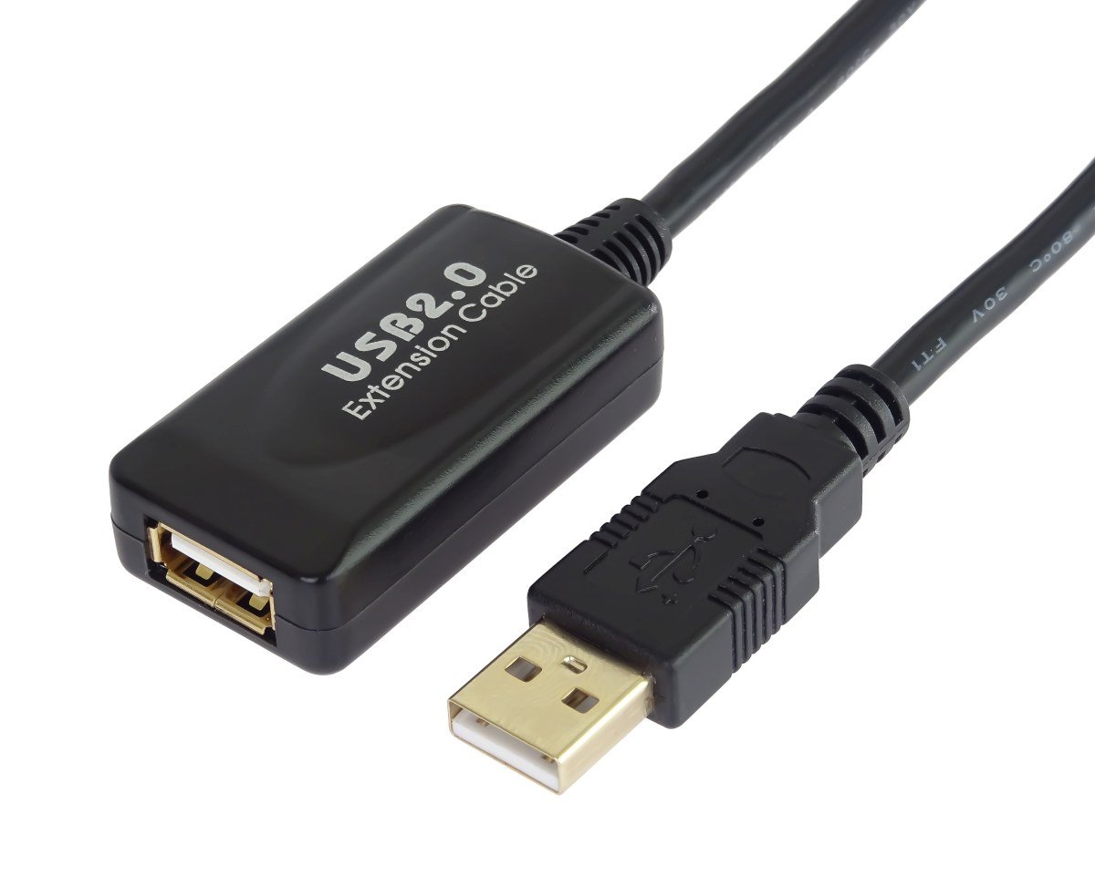 PremiumCord USB 2.0 repeater a prodlužovací kabel A/M-A/F 5m