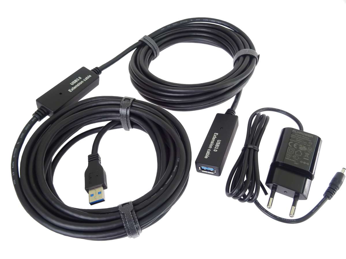 PremiumCord USB 3.0 repeater a prodlužovací kabel A/M-A/F 10m