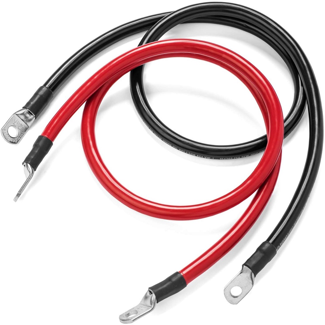 Propojovací kabely pro baterie, měniče, d.50cm, 10mm2, 2x očko M10 - pár (3WR-BVR10SC16-10)
