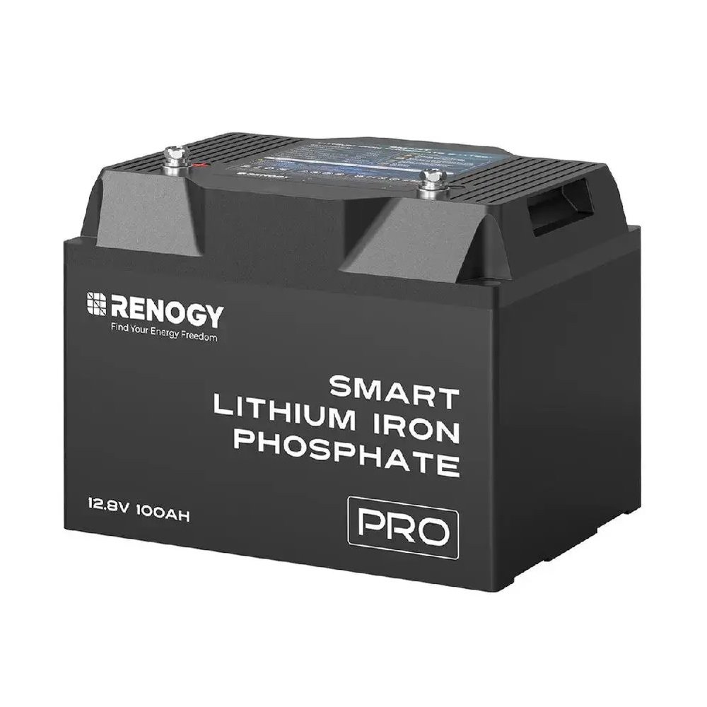 Renogy PRO 100Ah 12V LiFePO4 s výhřevem, Bluetooth, IP67 Lithium Smart Battery - pod sedadlo