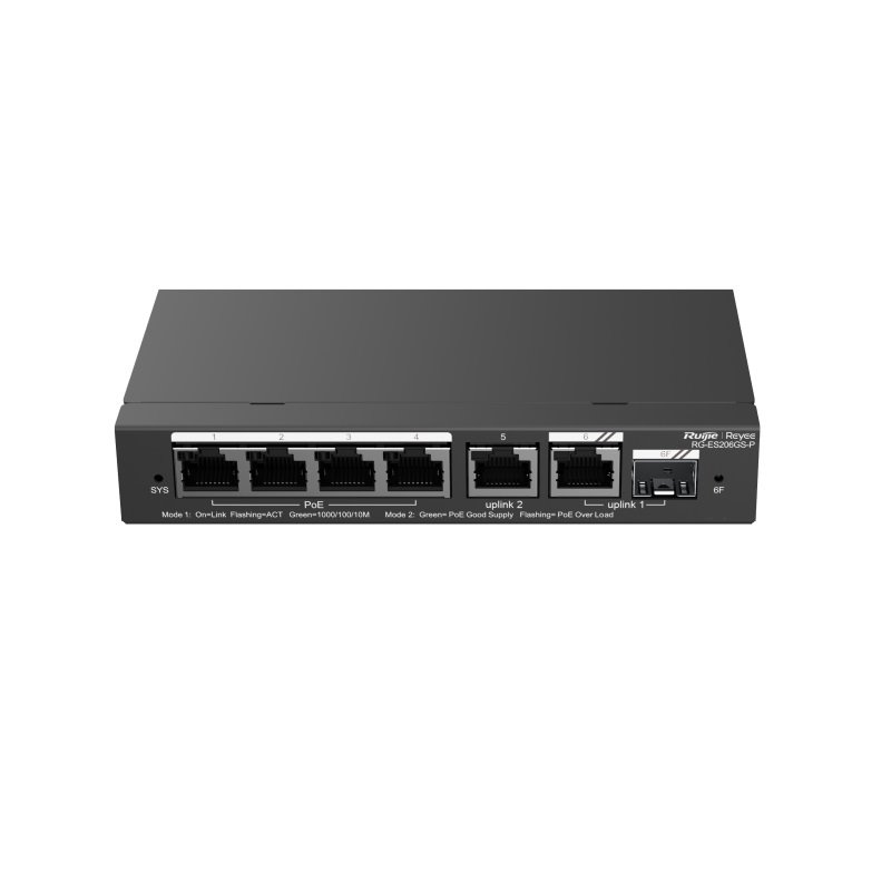 Reyee RG-ES206GS-P 6-Port Gigabit Smart Cloud PoE Switch - management