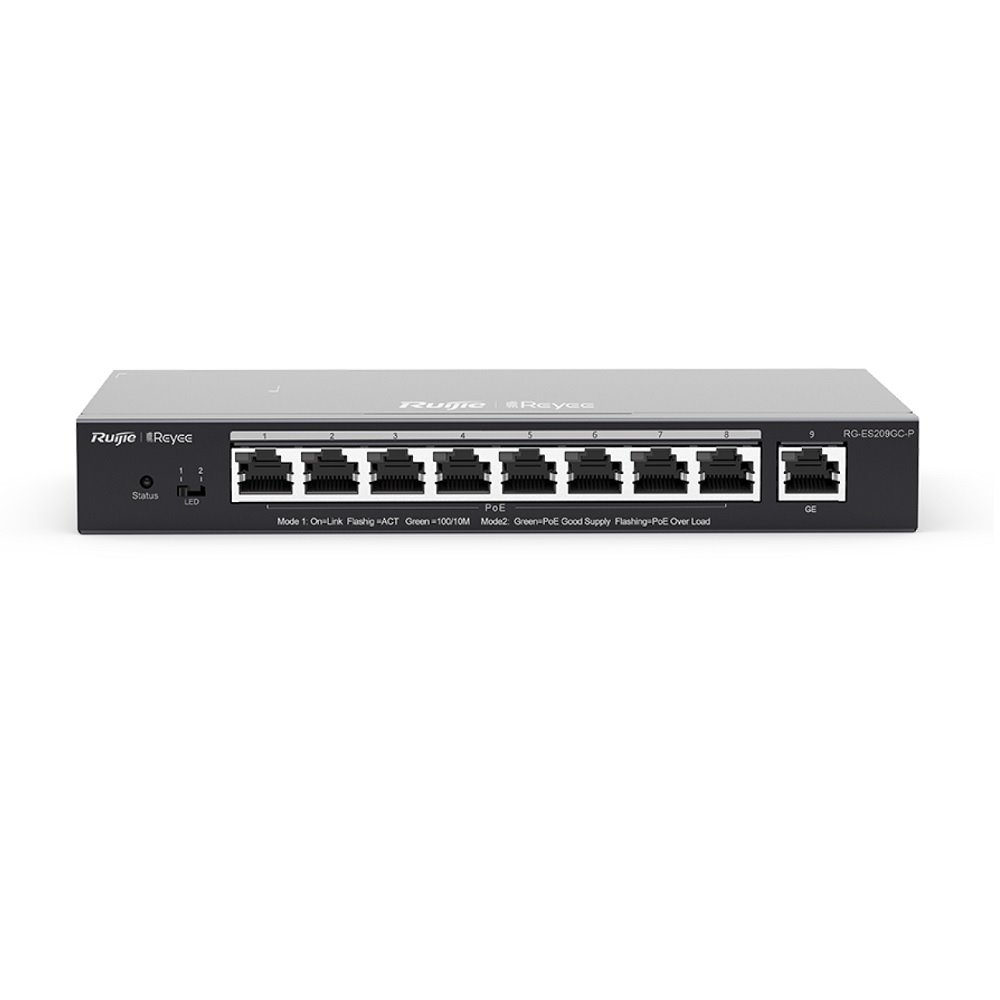 Reyee RG-ES209GC-P Smart mananged PoE switch, 8x PoE