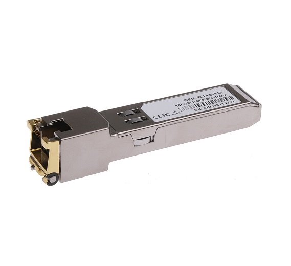 SFP modul, 10/100/1000M metalický modul, RJ-45, 100m, 1Gbps, Cisco kompatibilní