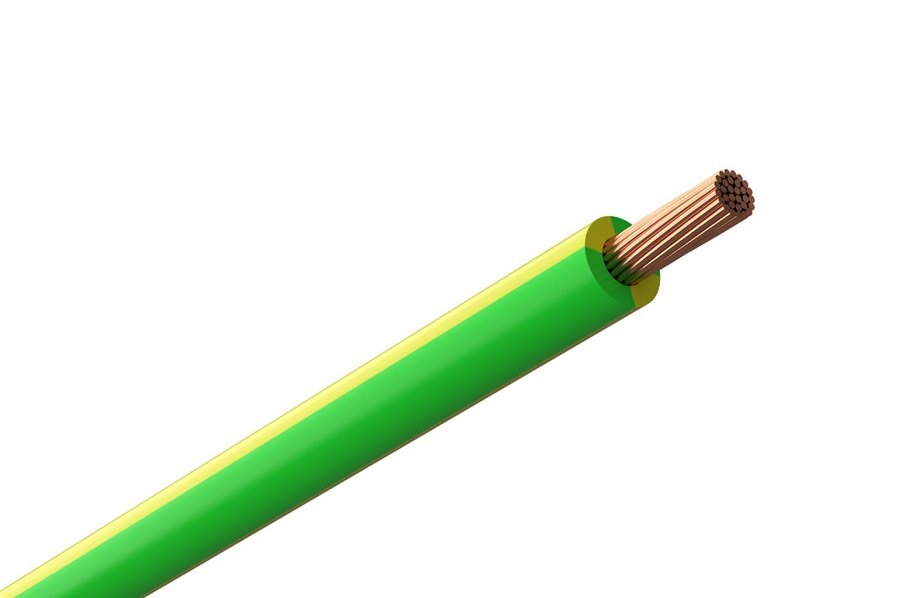 Silový zemnící kabel CYA H07V-K 16 ZZ, 1x16 (zelenožlutý), 100m balení