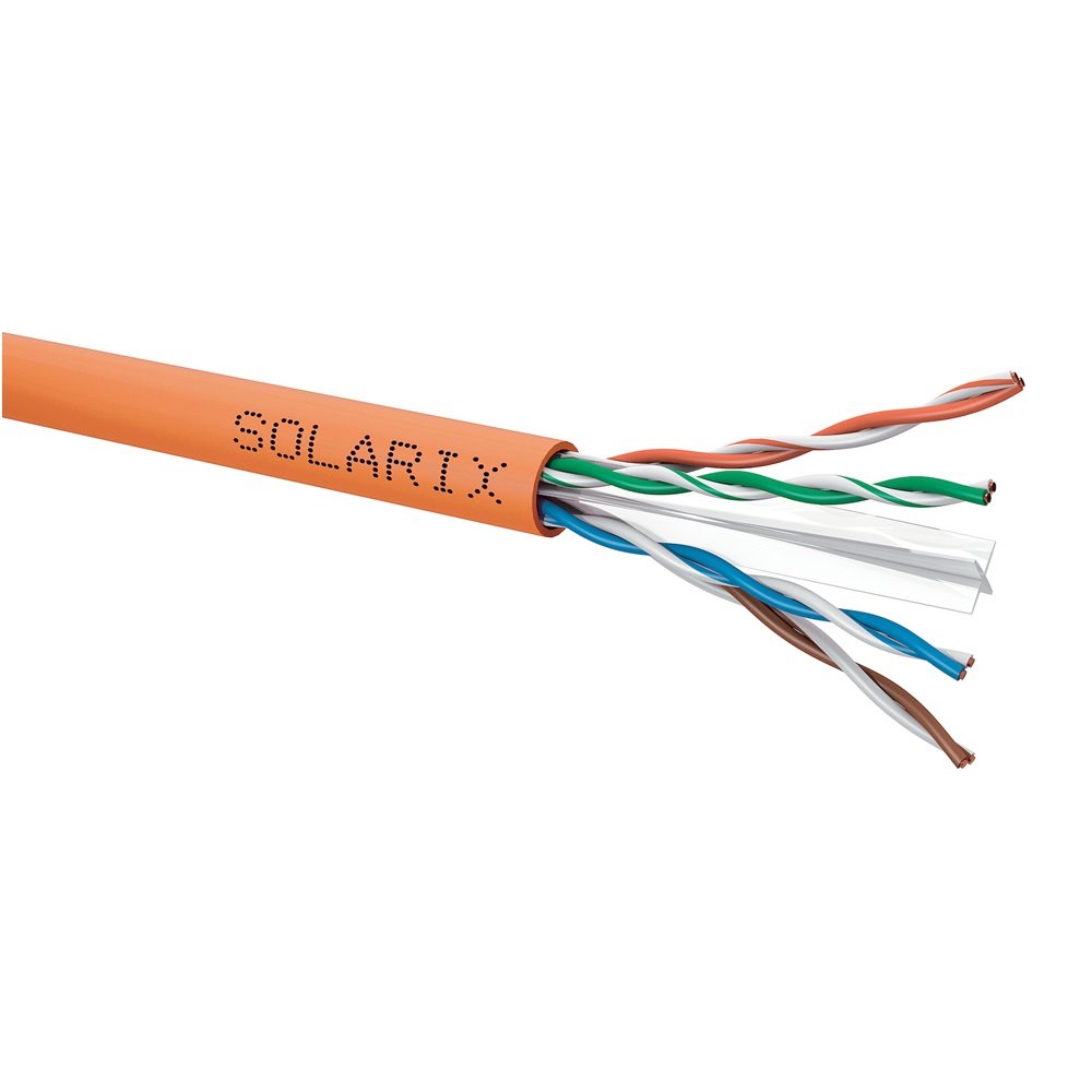 Solarix instalační kabel CAT6 UTP LSOHFR B2ca s1 d1 a1 500m, SXKD-6-UTP-LSOHFR-B2ca