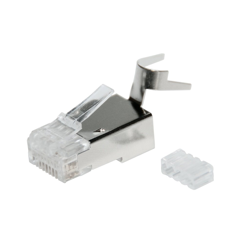 Solarix konektor RJ45 CAT6A a CAT7 STP 8p8c stíněný skládaný na drát, KRJS45/6ASLD