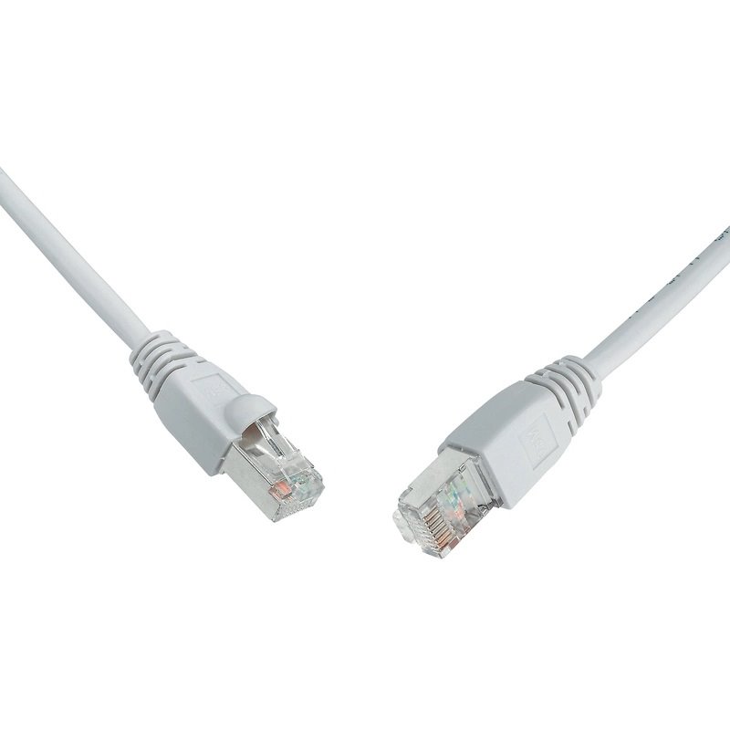 Solarix patch kabel SFTP CAT5E, 1m, snag-proof šedý, C5E-315GY-1MB