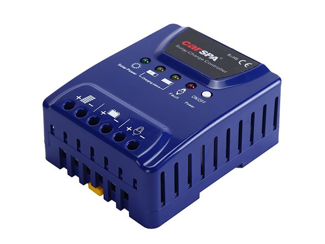 Solární regulátor CARSPA CD12/24-20 - z VÝSTAVY, autodetekce 12V/20A nebo 24V/20A