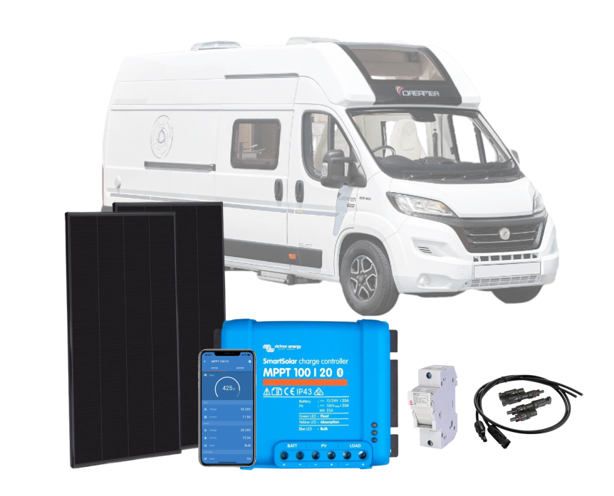 Solární set Victron Energy 2x 100Wp pro karavan