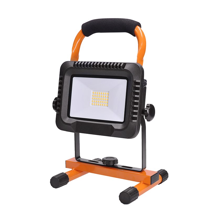 Solight LED reflektor 20W, přenosný, nabíjecí, 1600lm, oranžovo-černý