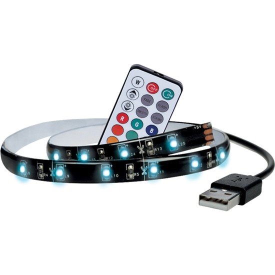 Solight LED RGB pásek pro TV, 2x 50cm, USB, vypínač, dálkový ovladač