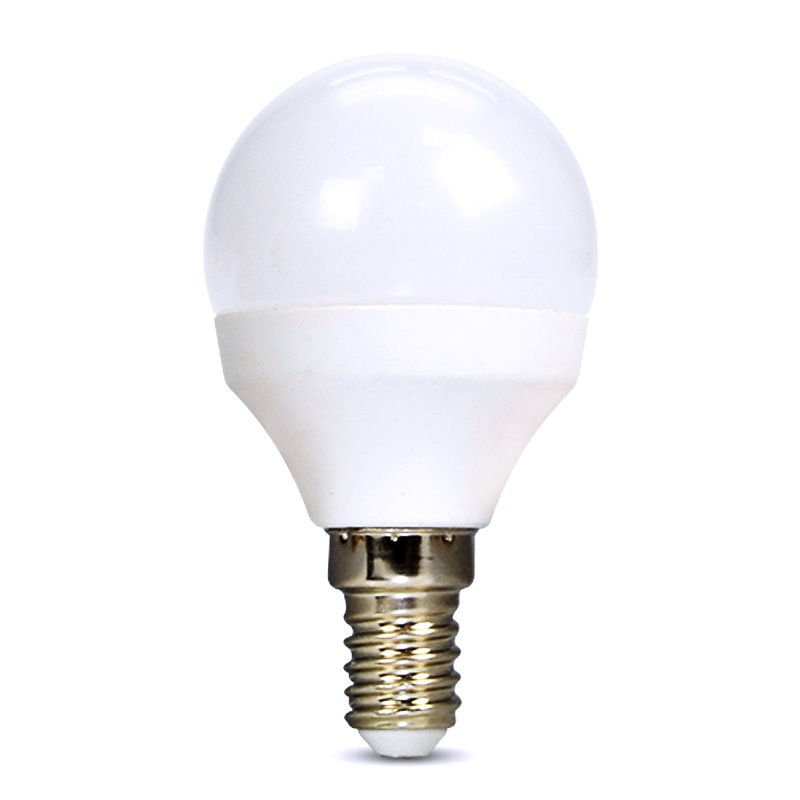 Solight LED žárovka WZ430-1, miniglobe, 8W, E14, 4000K, 720lm, bílé provedení