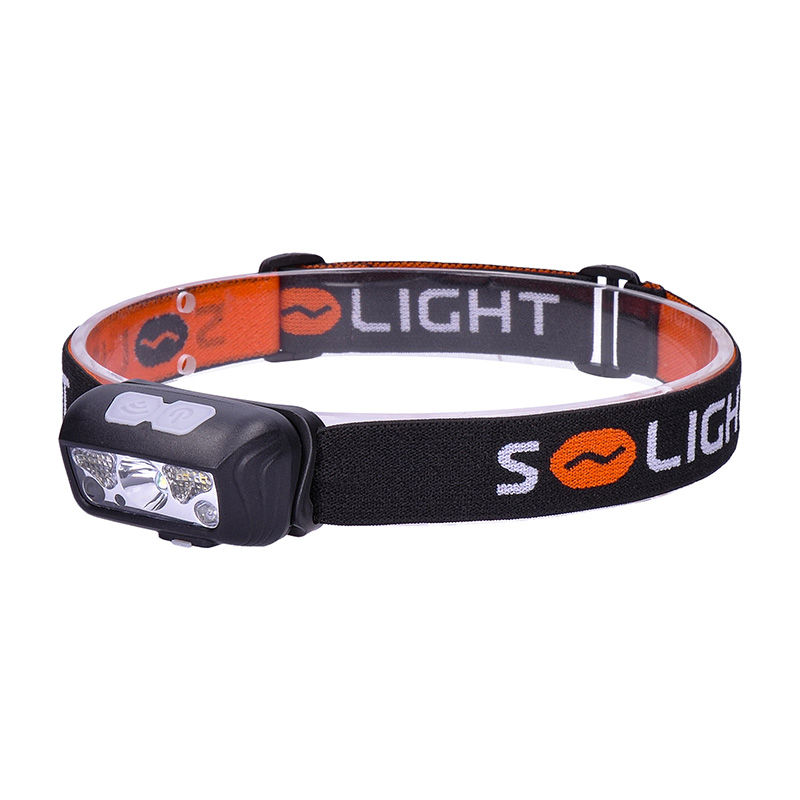 Solight WN40 čelová LED nabíjecí svítilna, 150 + 100lm, bílé a červené světlo, Li-Ion